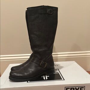 Frye Black Leather Riding Boots